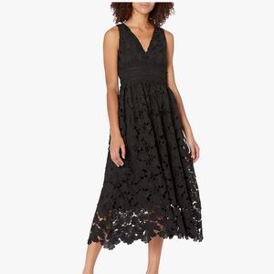 Shoshanna Monroe black Lace Midi Dress